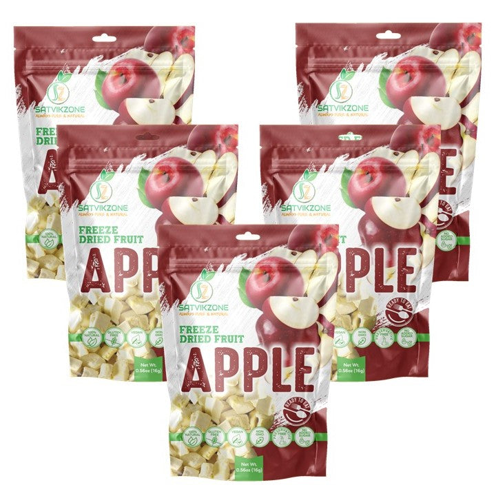 Freeze Dried Apple, 100% Natural, Ready-to-Eat Fruit Snack, Vegan, Non GMO, No added Sugars