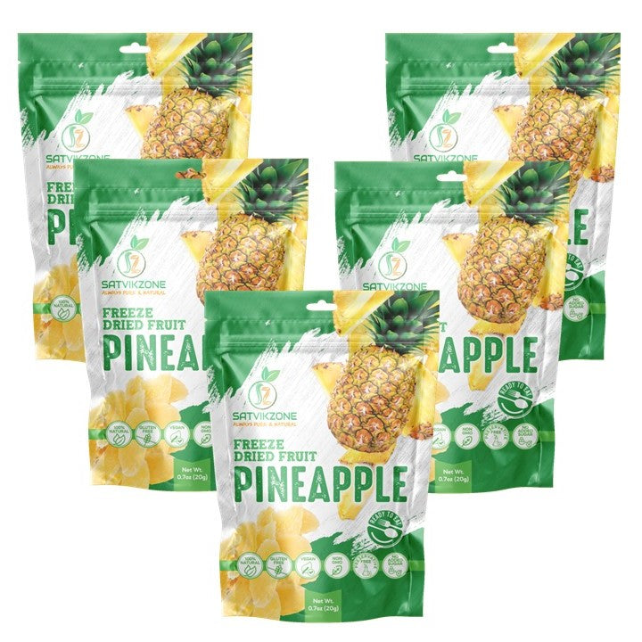 Freeze Dried Pineapple, 100% Natural, Ready-to-Eat Fruit Snack, Vegan, Non GMO, No added Sugars