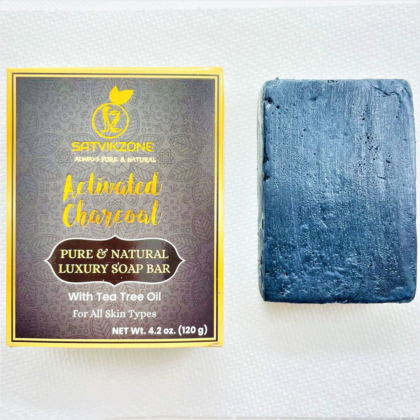 Activated Charcoal with Tea Tree Oil Handmade Natural Soap Bar