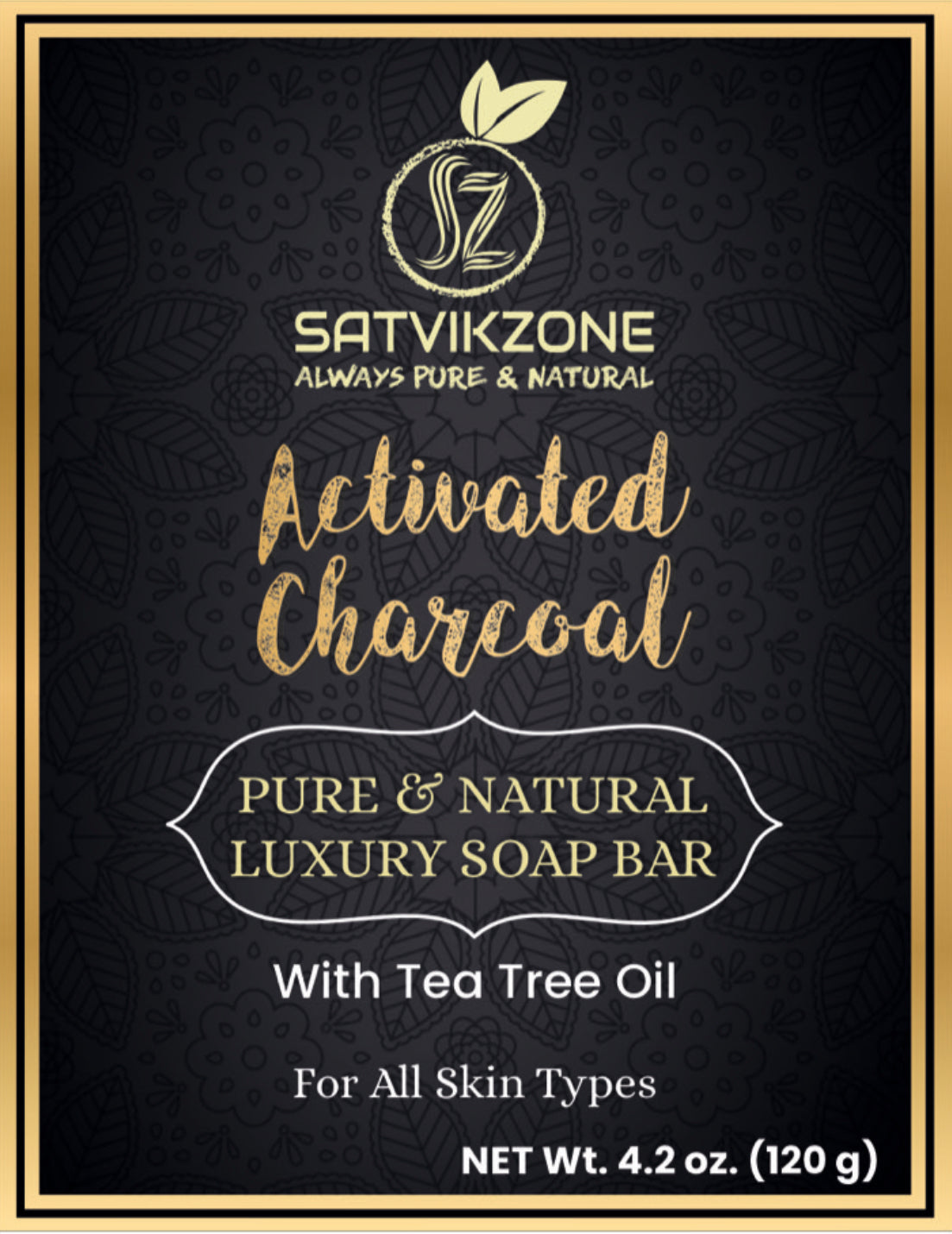 Activated Charcoal with Tea Tree Oil Handmade Natural Soap Bar
