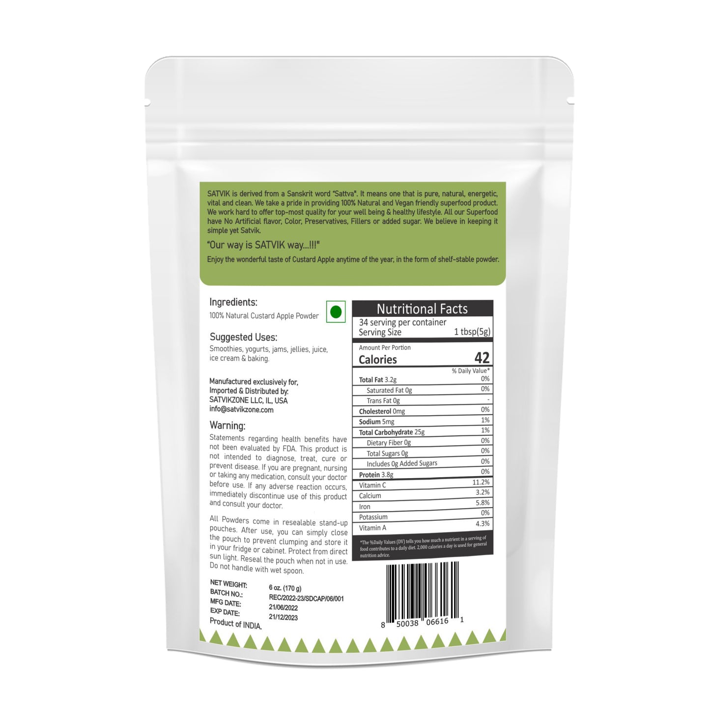 Custard Apple Fruit Powder 100% Natural