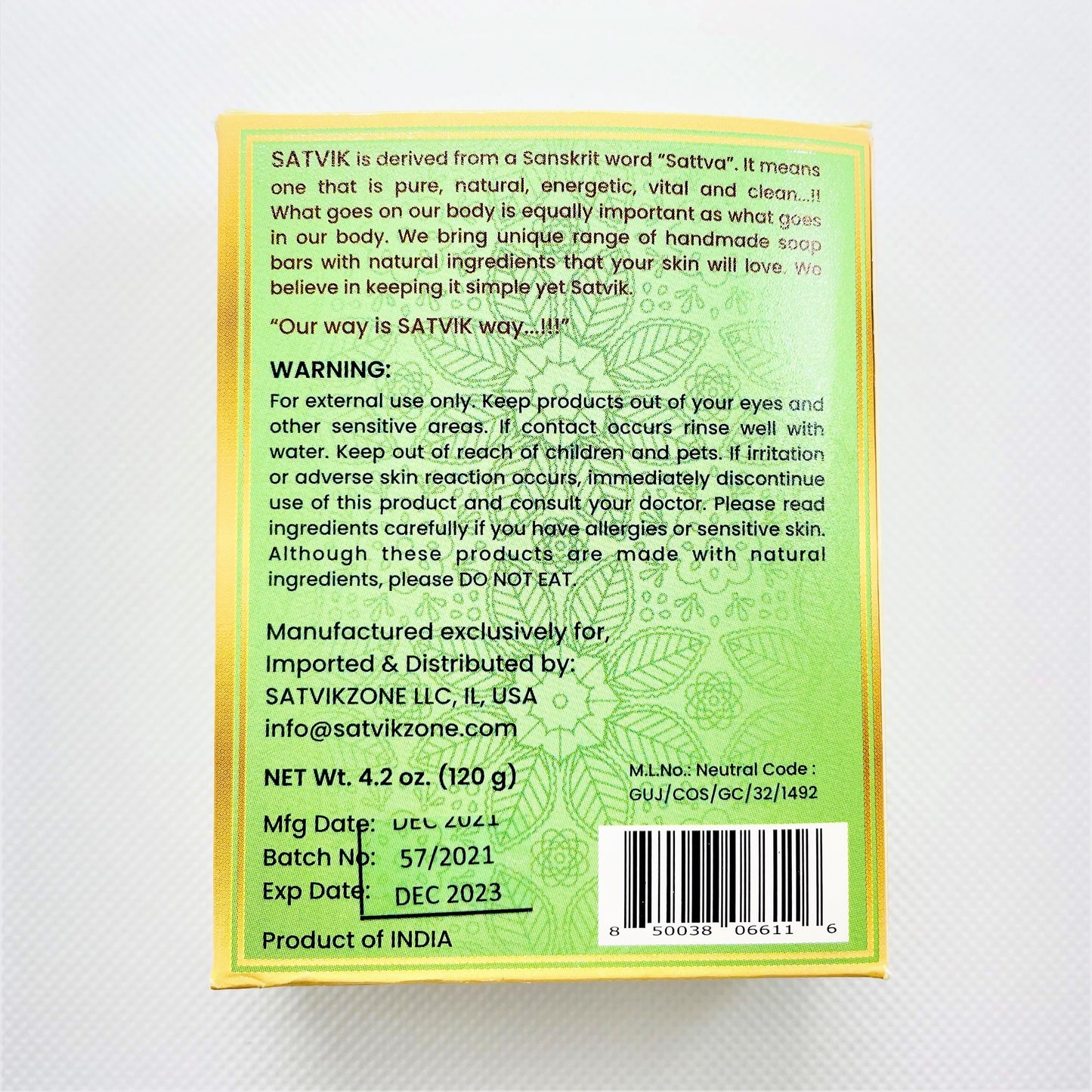 Cucumber with Eucalyptus Handmade Natural Soap Bar