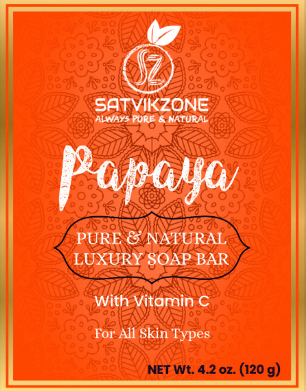 PAPAYA WITH VITAMIN C HANDMADE NATURAL SOAP - Satvikzone
