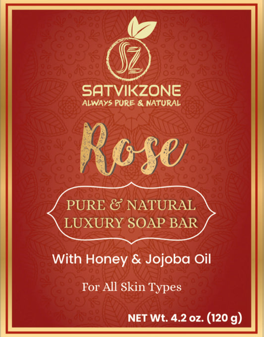 Rose with Honey & Jojoba Oil Handmade Natural Soap Bar