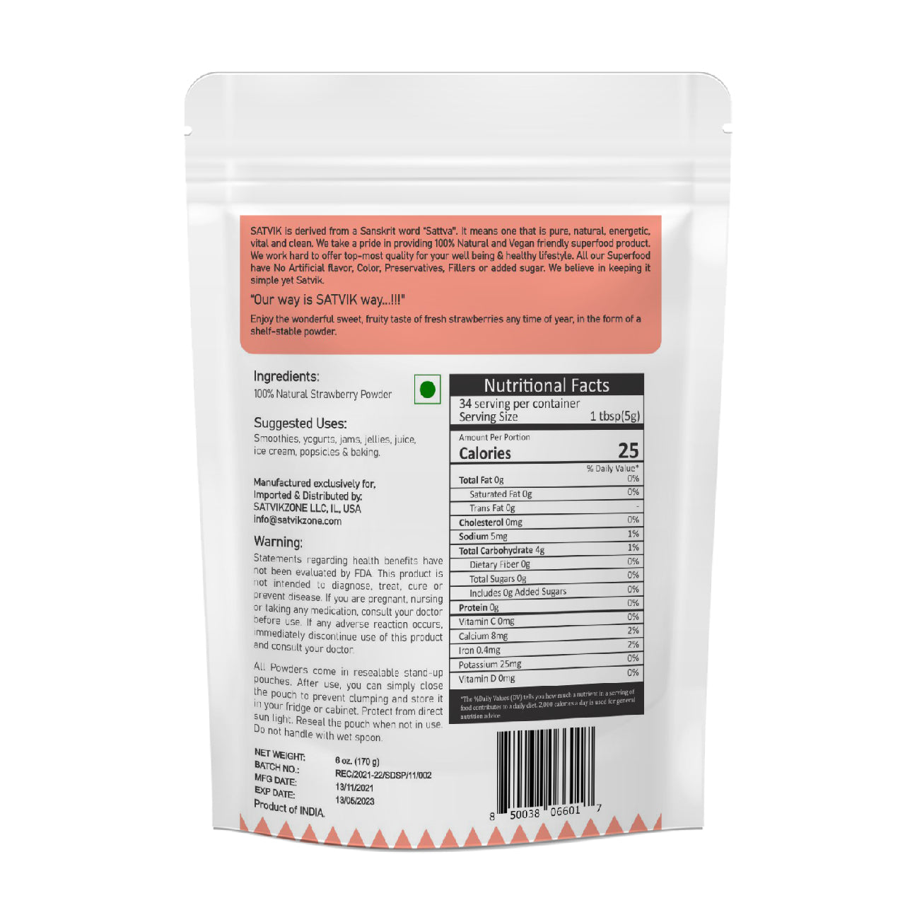 Strawberry Fruit Powder 100% Natural