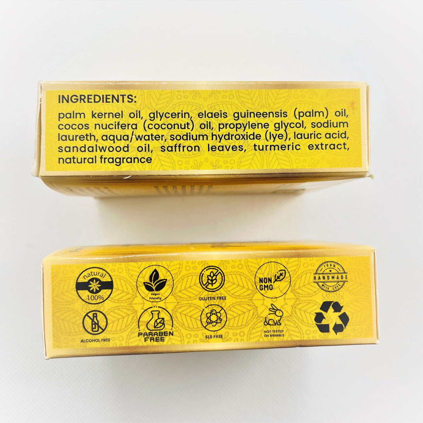 Sandalwood with Saffron & Turmeric Handmade Natural Soap Bar