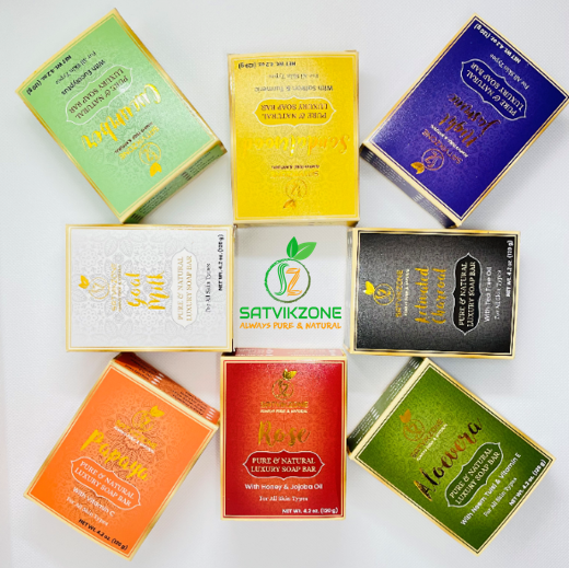 Sandalwood with Saffron & Turmeric Handmade Natural Soap Bar