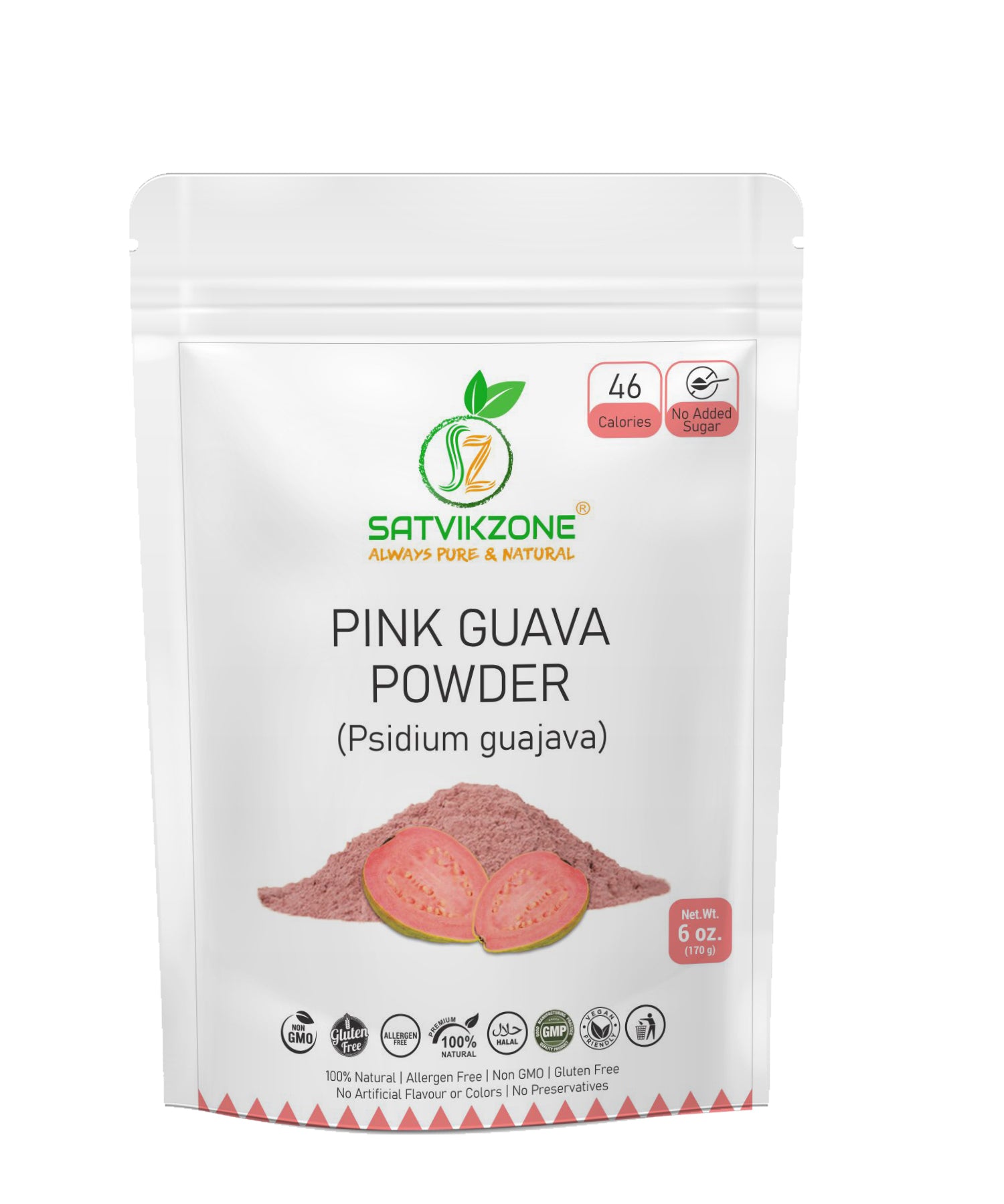 Pink Guava Fruit Powder 100% Natural – Satvikzone