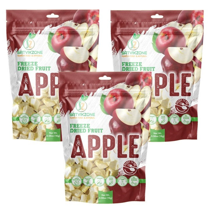 Freeze Dried Apple, 100% Natural, Ready-to-Eat Fruit Snack, Vegan, Non GMO, No added Sugars