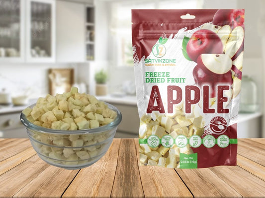 Freeze Dried Apple, 100% Natural, Ready-to-Eat Fruit Snack, Vegan, Non GMO, No added Sugars