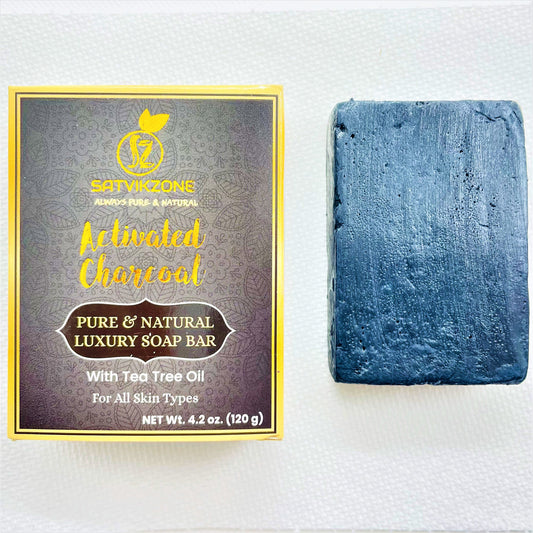 Activated Charcoal with Tea Tree Oil Handmade Natural Soap Bar
