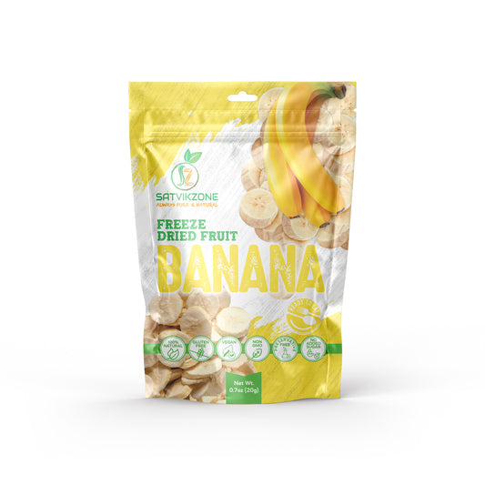 Freeze Dried Banana, 100% Natural, Ready-to-Eat Fruit Snack, Vegan, Non GMO, No added Sugars