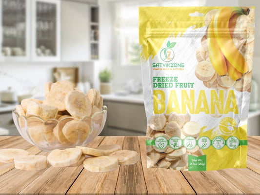 Freeze Dried Banana, 100% Natural, Ready-to-Eat Fruit Snack, Vegan, Non GMO, No added Sugars