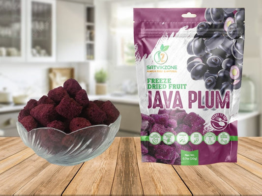 Freeze Dried Java Plum, 100% Natural, Ready-to-Eat Fruit Snack, Vegan, Non GMO, No added Sugars