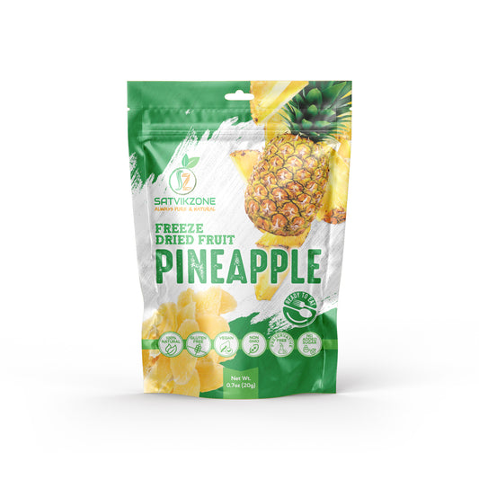 Freeze Dried Pineapple, 100% Natural, Ready-to-Eat Fruit Snack, Vegan, Non GMO, No added Sugars