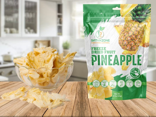 Freeze Dried Pineapple, 100% Natural, Ready-to-Eat Fruit Snack, Vegan, Non GMO, No added Sugars