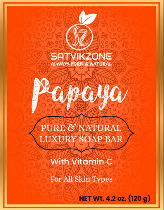 PAPAYA WITH VITAMIN C HANDMADE NATURAL SOAP - Satvikzone