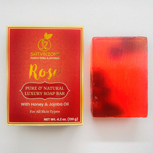 Rose with Honey & Jojoba Oil Handmade Natural Soap Bar