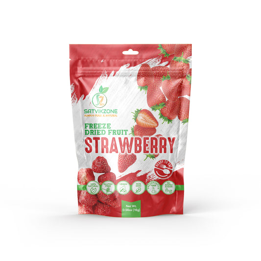 Freeze Dried Strawberry, 100% Natural, Ready-to-Eat Fruit Snack, Vegan, Non GMO, No added Sugars